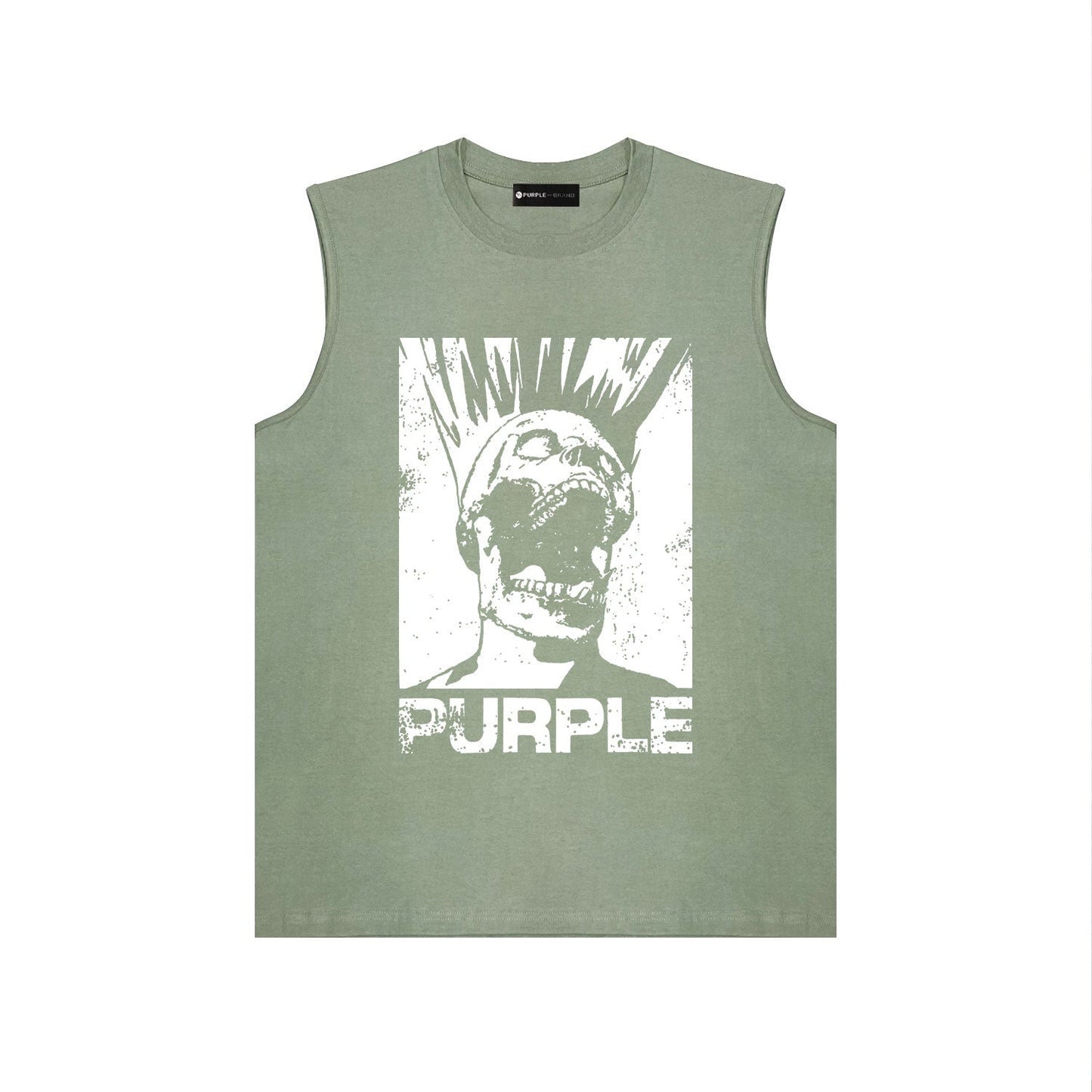 PURPLE-Purple Sleeveless T-Shirt BPUR099#