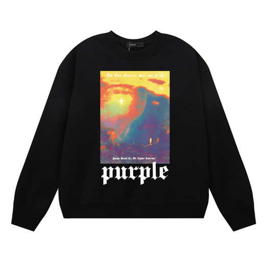 Purple 2025  Men's Long-Sleeve T-shirt Sweatshirt 1137