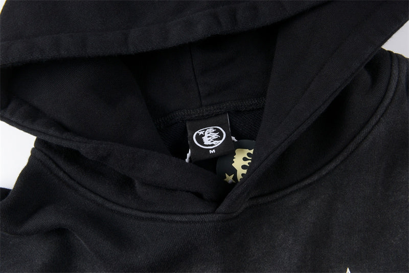 HE Studios 2025 New Hoodie Black Five-pointed star