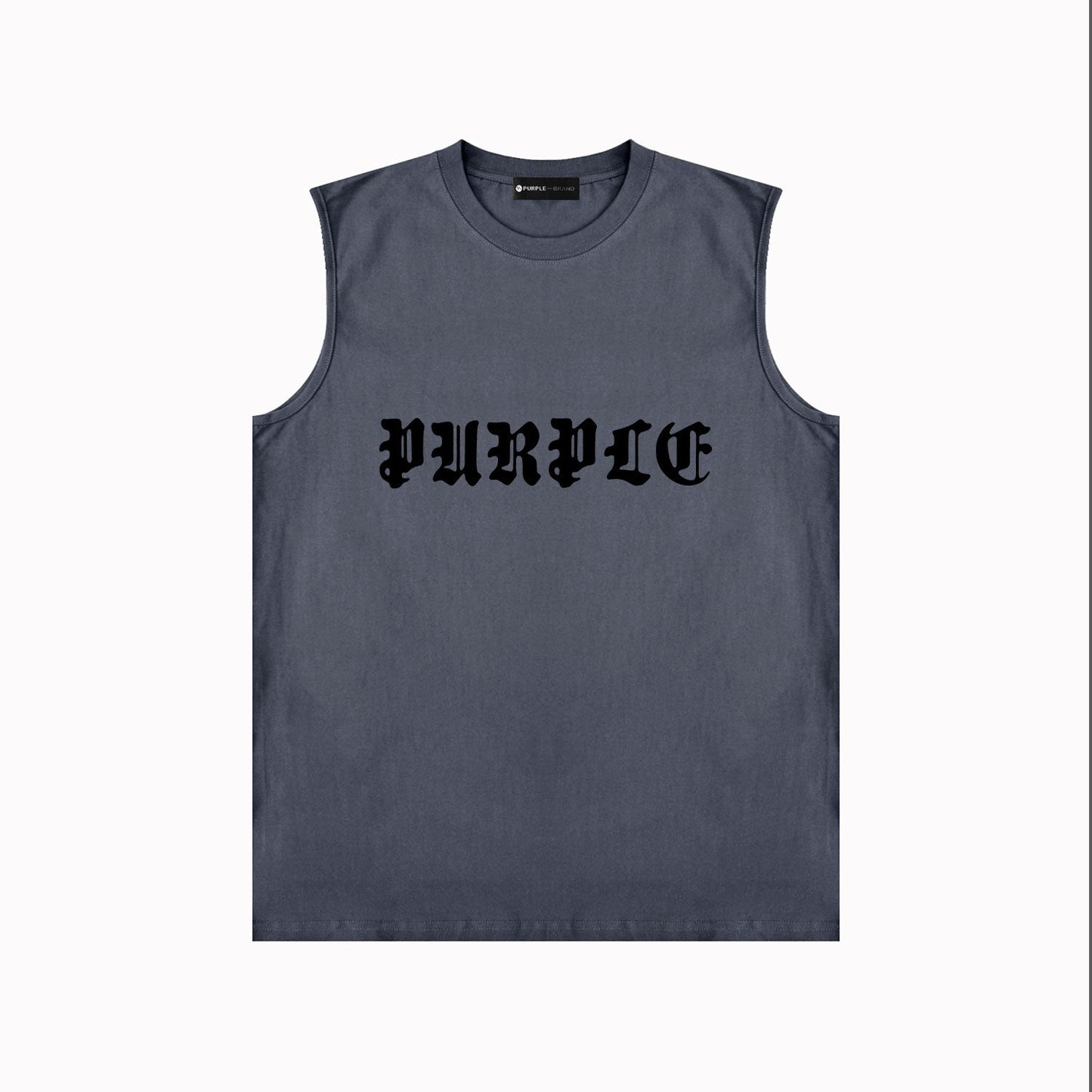 PURPLE-Purple Sleeveless T-Shirt  BPUR086#