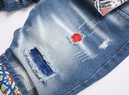 Men's  Jean Shorts 660#