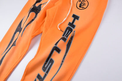 HE Flame Flare Sweatpants Orange 2025 New