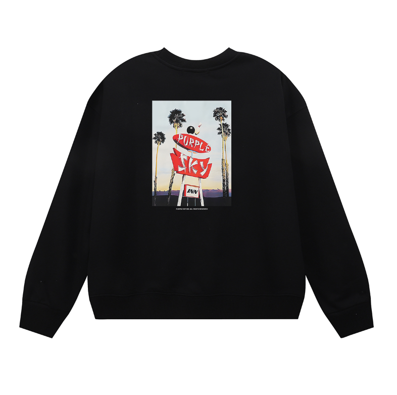 Purple 2025  Men's Long-Sleeve T-shirt Sweatshirt 1150