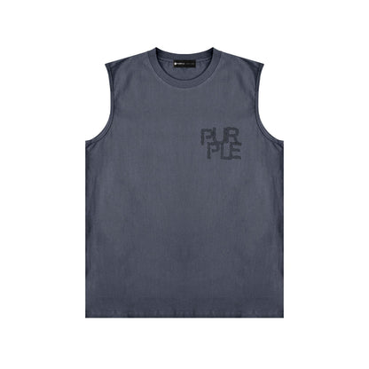 PURPLE-Purple Sleeveless T-Shirt  BPUR116#