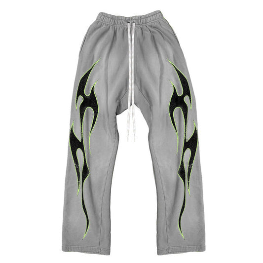 HE Flame Sweatpants Grey  2025 New
