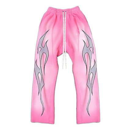 HE Flame Sweatpants Pink 2025 New