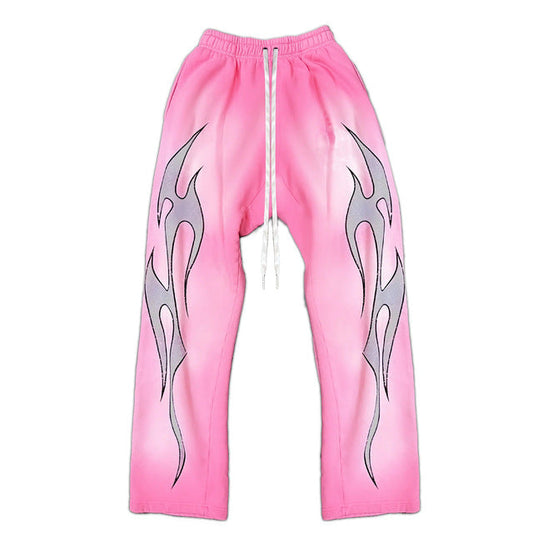 HE Flame Sweatpants Pink 2025 New