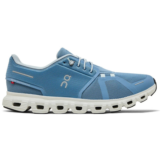On Cloud 6 Chambray White Running Shoes