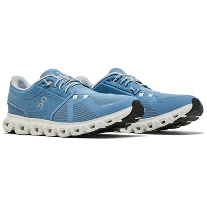 On Cloud 6 Chambray White Running Shoes