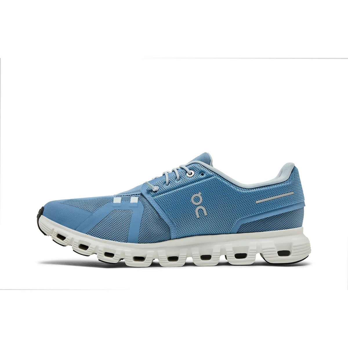On Cloud 6 Chambray White Running Shoes
