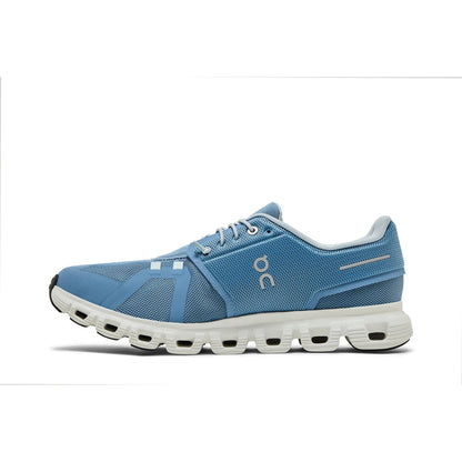 On Cloud 6 Chambray White Running Shoes
