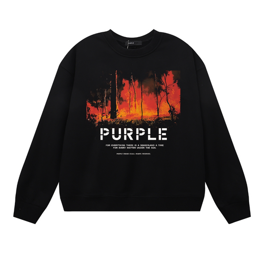 Purple 2025  Men's Long-Sleeve T-shirt Sweatshirt 1155