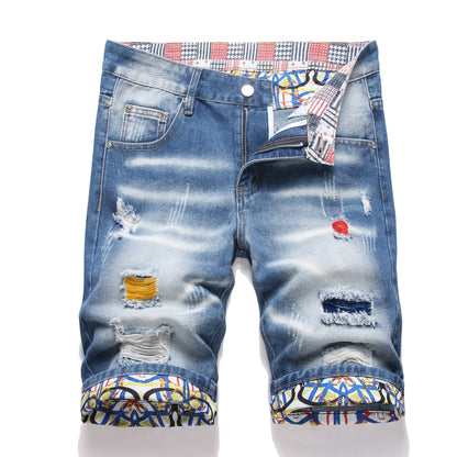 Men's  Jean Shorts 660#