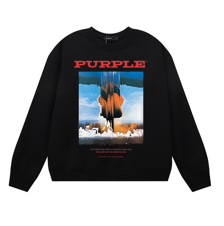 Purple 2025  Men's Long-Sleeve T-shirt Sweatshirt 1149