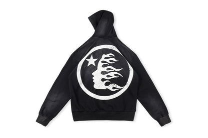 HE Studios 2025 New Hoodie Black Five-pointed star