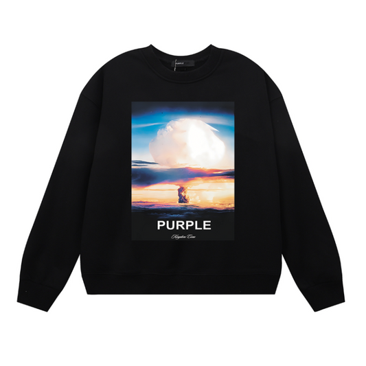 Purple 2025  Men's Long-Sleeve T-shirt Sweatshirt 1124