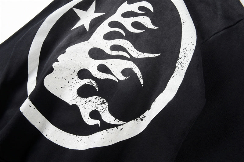 HE Studios 2025 New Hoodie Black Five-pointed star