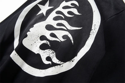 HE Studios 2025 New Hoodie Black Five-pointed star