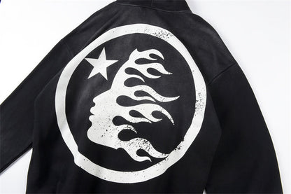 HE Studios 2025 New Hoodie Black Five-pointed star