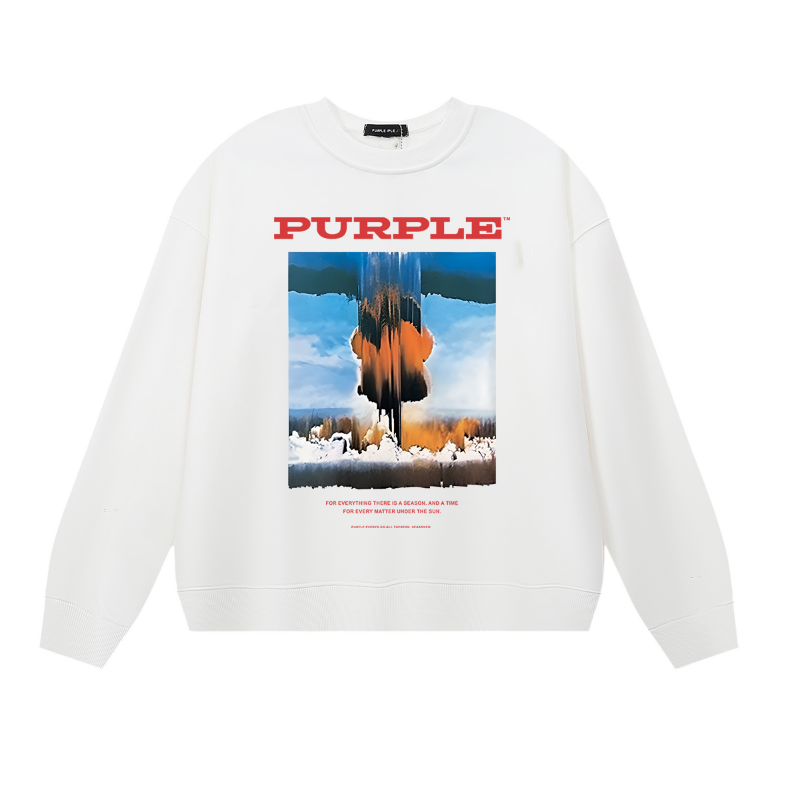 Purple 2025  Men's Long-Sleeve T-shirt Sweatshirt 1149