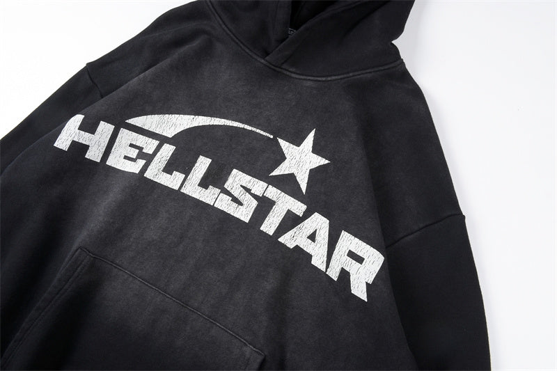 HE Studios 2025 New Hoodie Black Five-pointed star