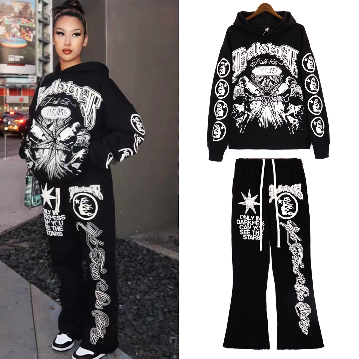 HE Studios 2025 New Hoodie and Pants Set 8133
