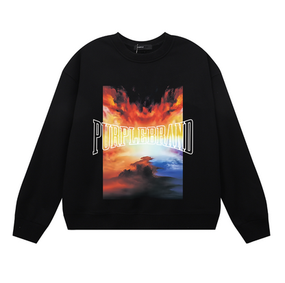 Purple 2025  Men's Long-Sleeve T-shirt Sweatshirt 1149