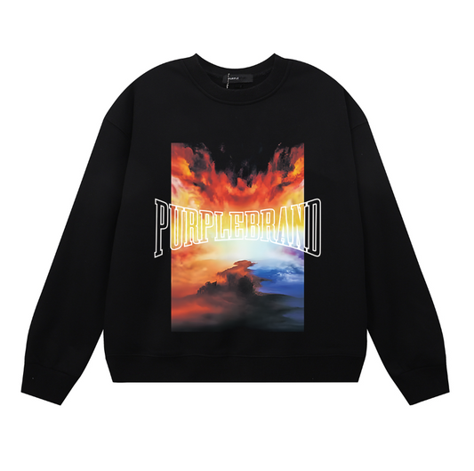 Purple 2025  Men's Long-Sleeve T-shirt Sweatshirt 1149