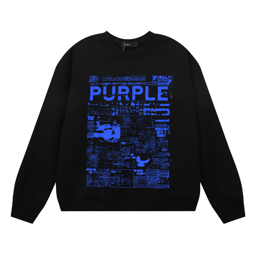Purple 2025  Men's Long-Sleeve T-shirt Sweatshirt 1129
