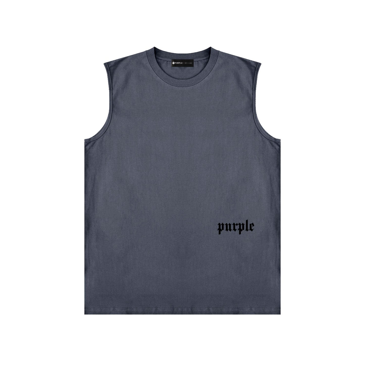 PURPLE-Purple Sleeveless T-Shirt  BPUR106#